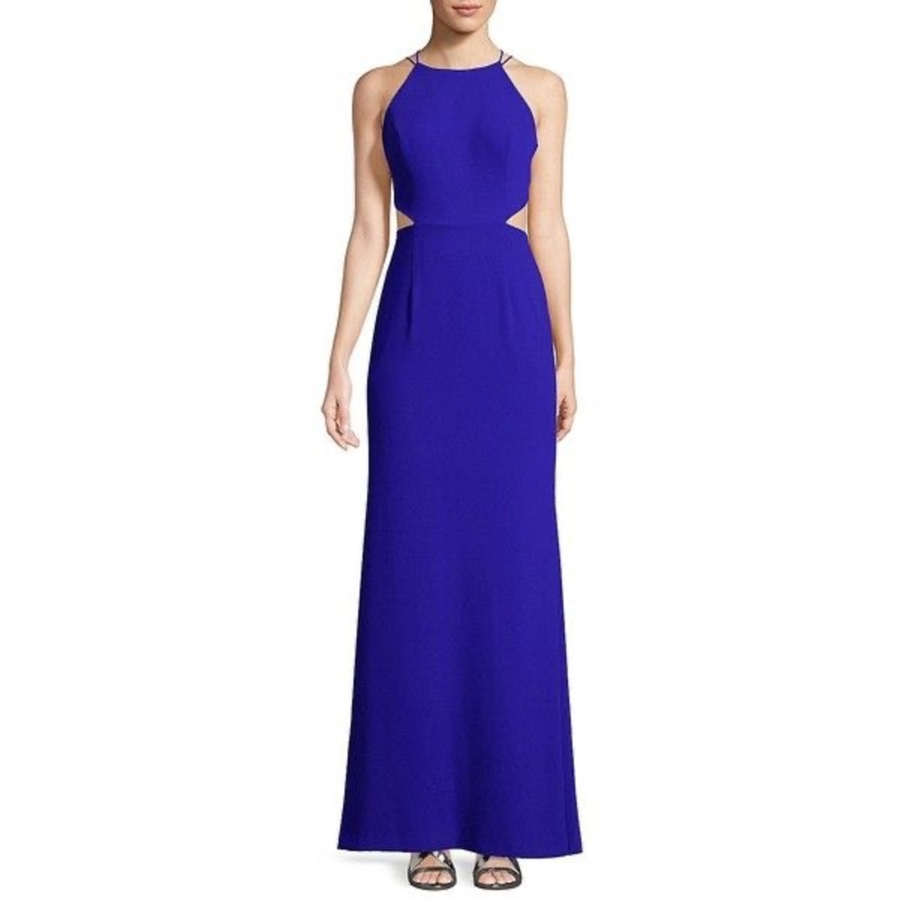 Aidan Mattox blue prom dress